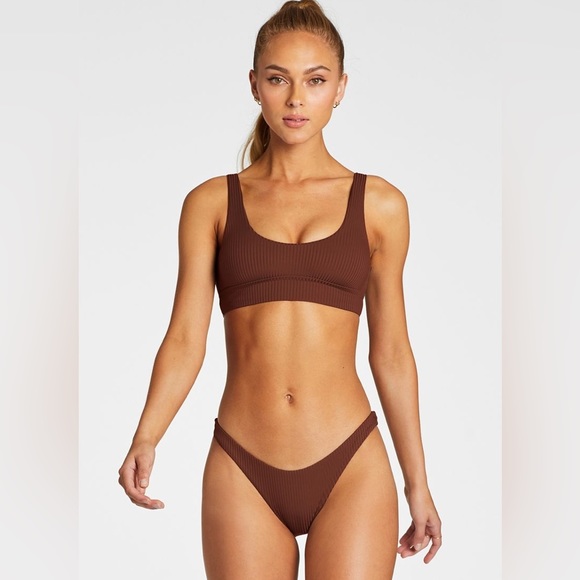 Vitamin A Brown Eco Rib Bikini - Picture 1 of 6